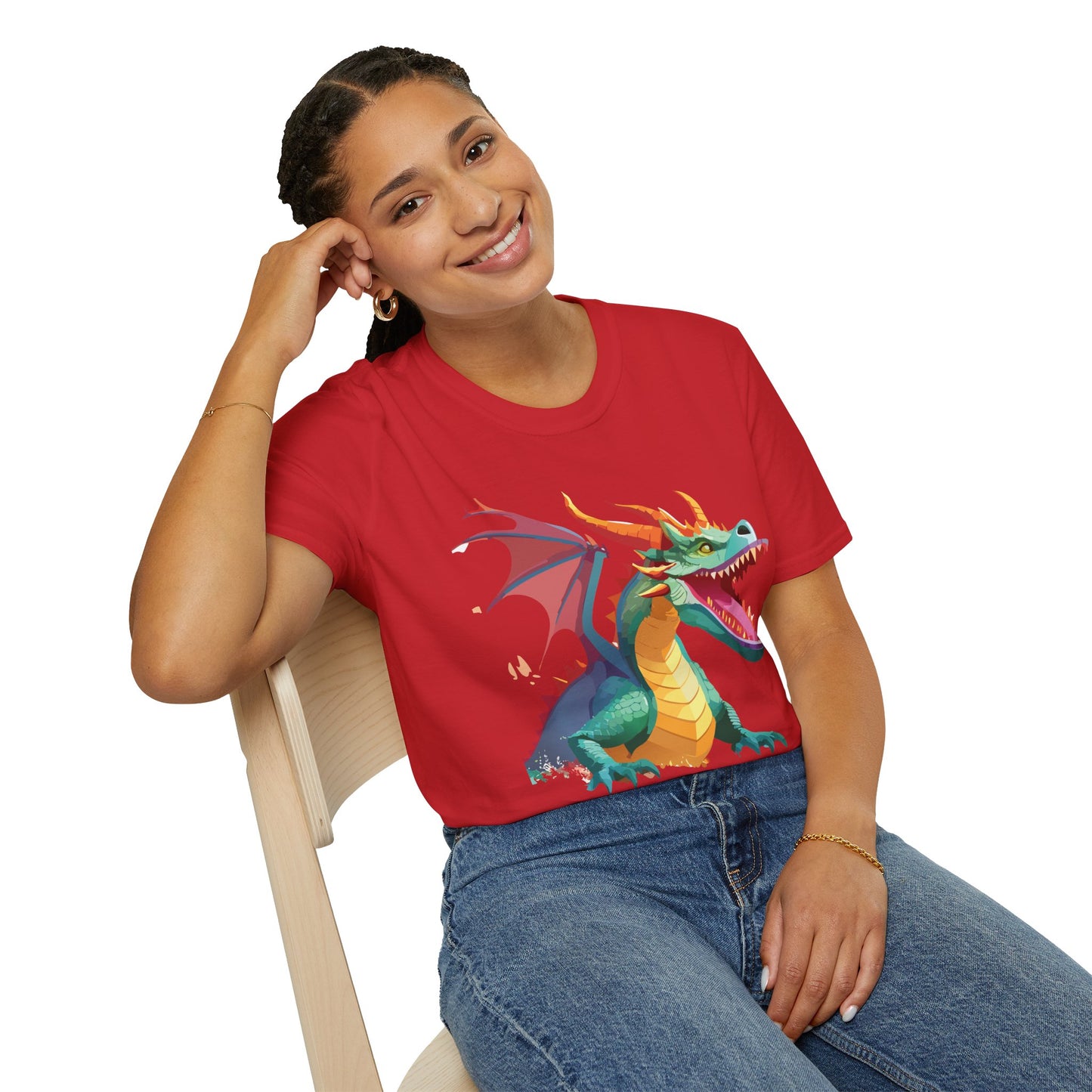 Dragon Graphic T Shirt Unisex Softstyle Cotton Tee Dragon Art Shirt For Men Women