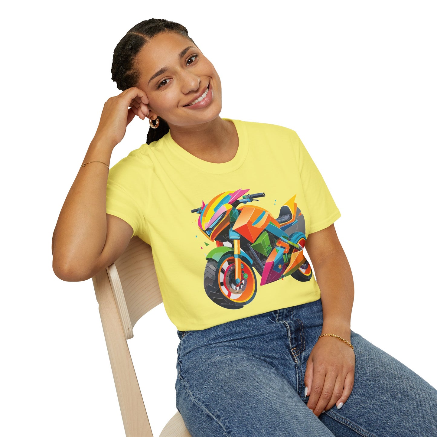 Unisex Bike T Shirt Moto Shirt MTB T Shirt With Art Design Softstyle Cotton Tee For Enthusiasts