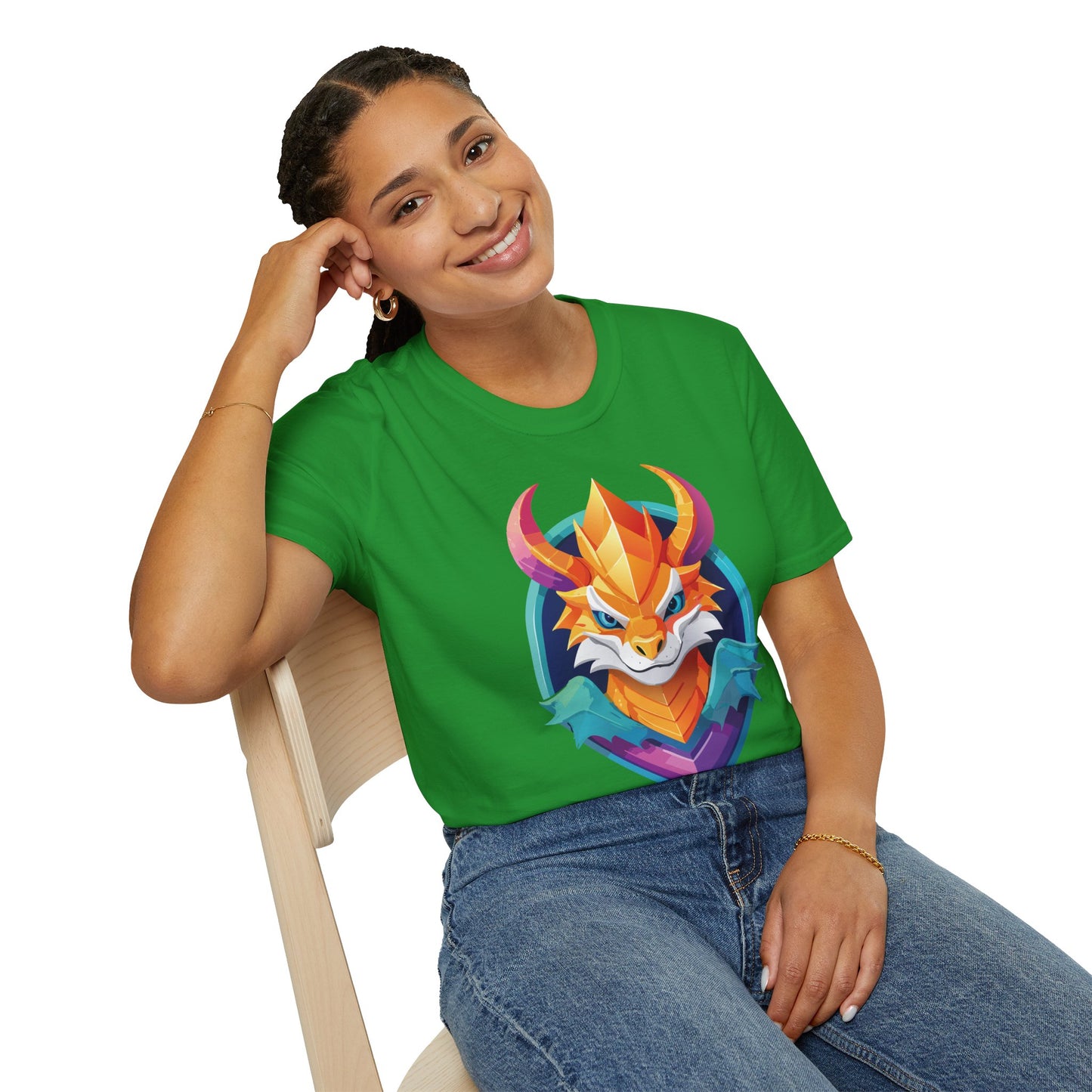 Dragon T Shirt Unisex Gildan Softstyle 64000 Comfortable Cotton Tee With Animal Design