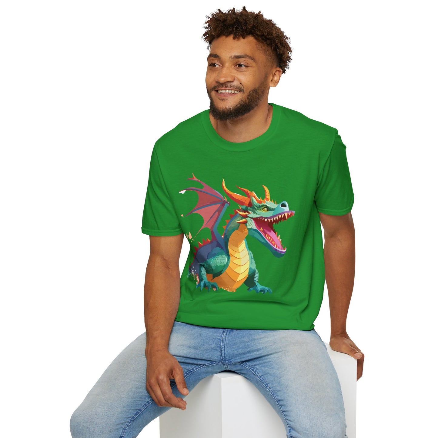 Dragon Graphic T Shirt Unisex Softstyle Cotton Tee Dragon Art Shirt For Men Women