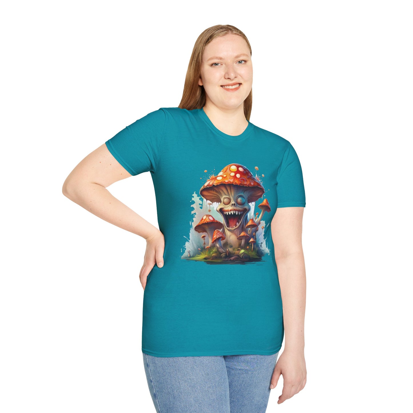 Mashroom Short Sleeve Tee Unisex Funny Mashroom Shirt With Fungus Graphic Gildan Softstyle 64000