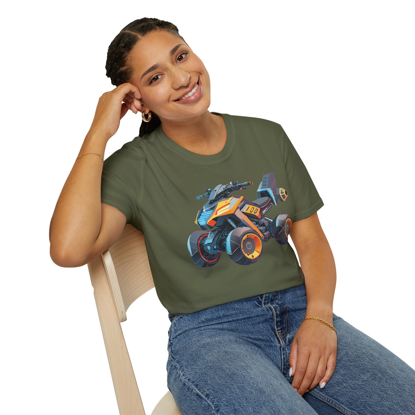 Unisex Bike T Shirt Moto Shirt With Motorcycle Design MTB Tee For Riders One Hundred Percent Cotton