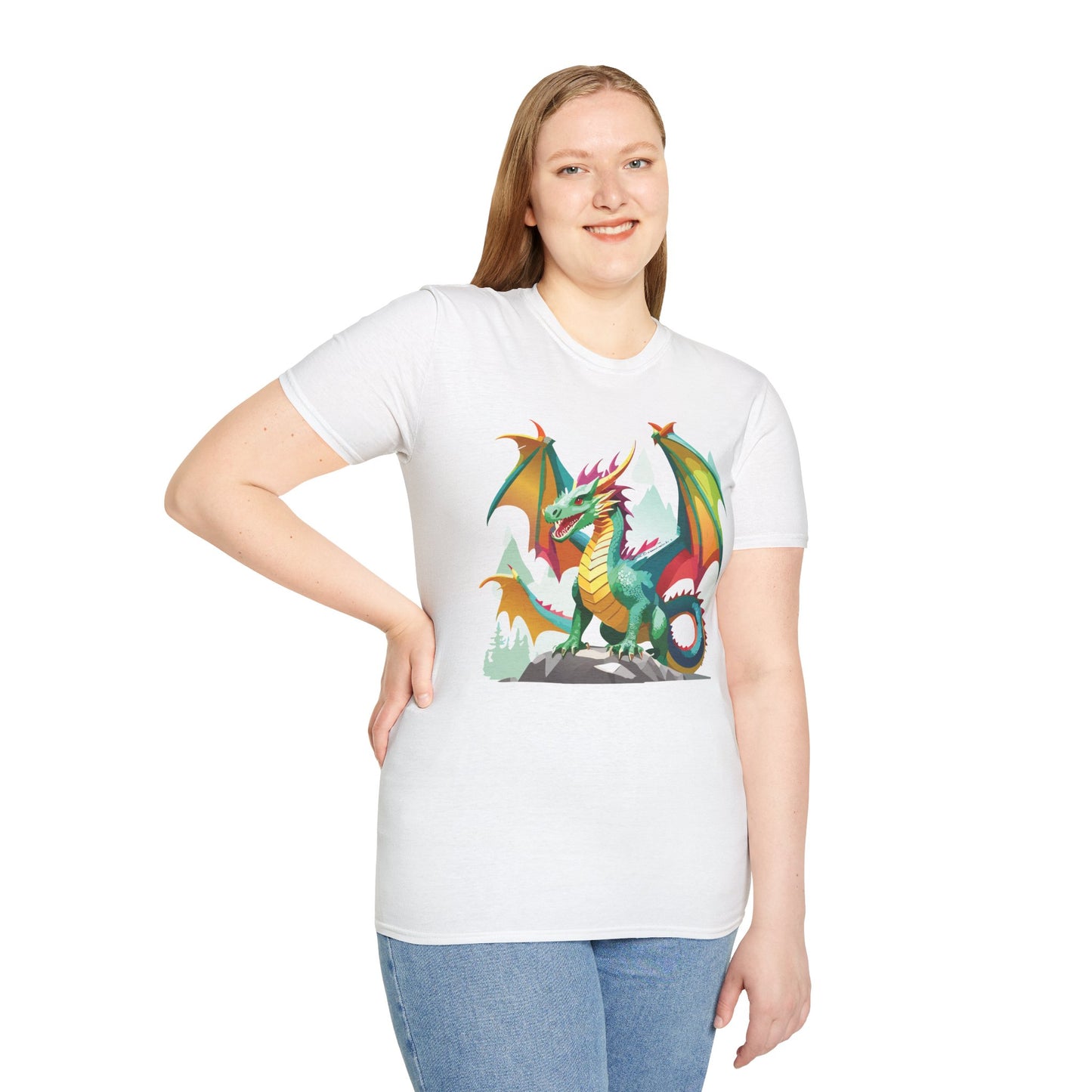Dragon Graphic T Shirt for Men and Women Unisex Animal Design Softstyle Cotton Tee Premium Quality