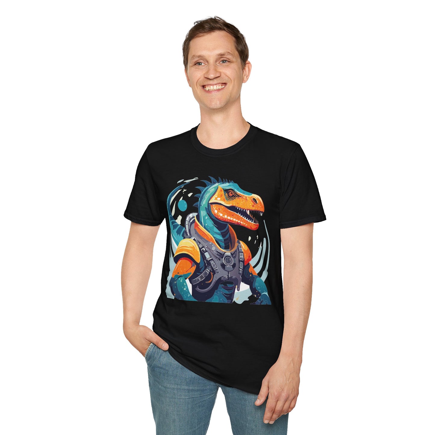 Gildan Alien Cosmos T Shirt Unisex Softstyle 64000 Cotton Tee With Alien Art Design Graphic Print