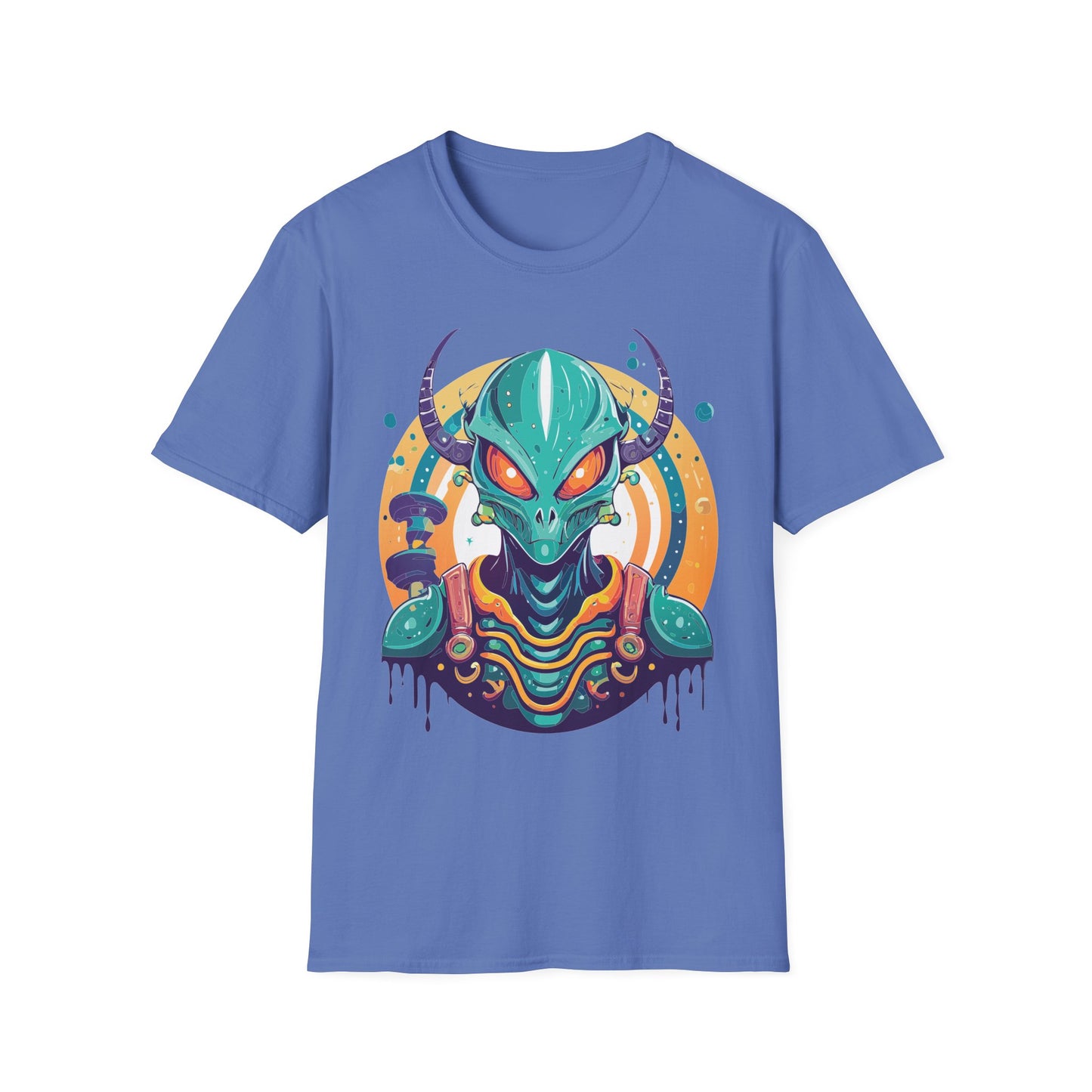 Alien T Shirt Cosmos Shirt Unisex Softstyle Tee 100 Percent Ring Spun Cotton Short Sleeve