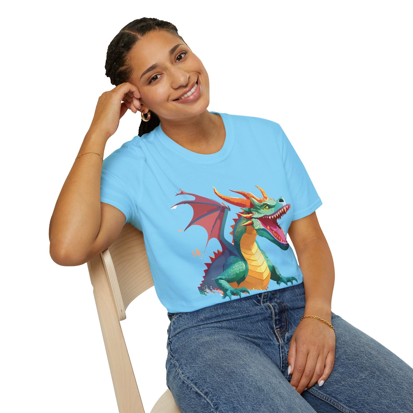 Dragon Graphic T Shirt Unisex Softstyle Cotton Tee Dragon Art Shirt For Men Women