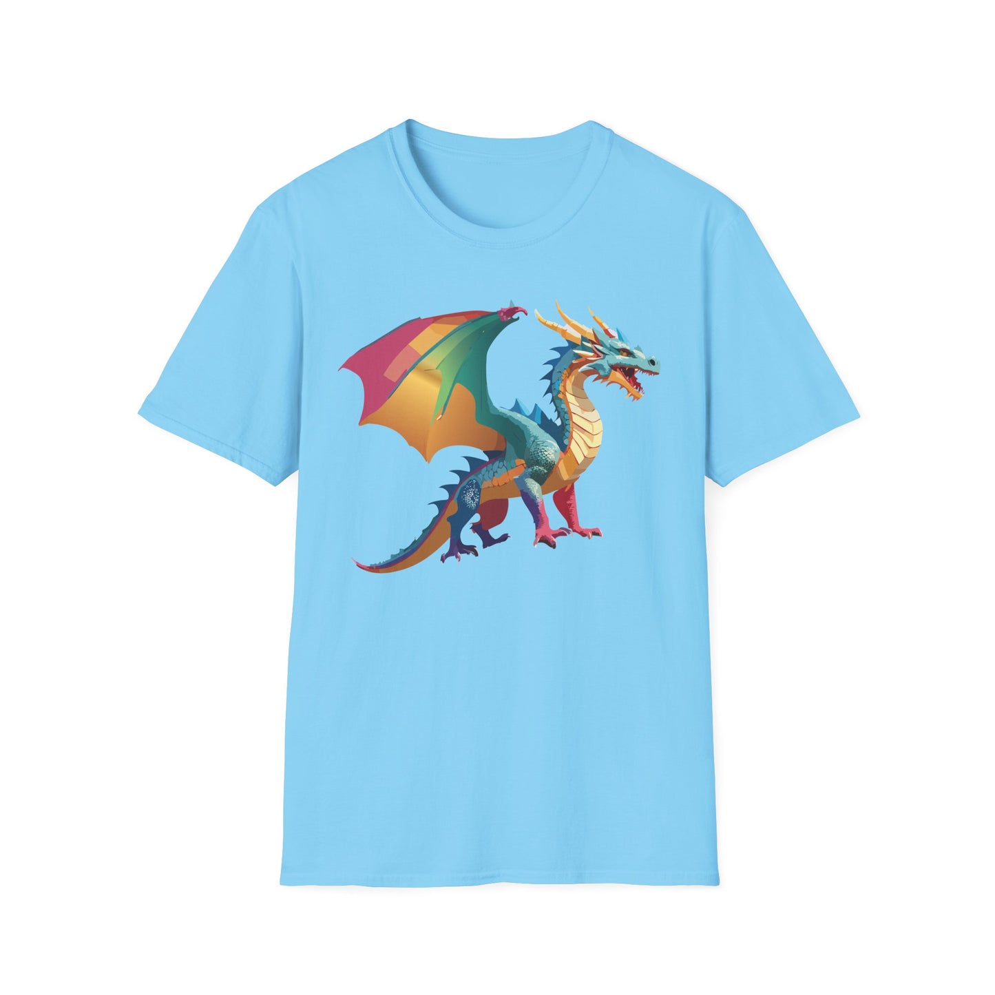 Dragon T Shirt Unisex Dragon Shirt Animal Design Tee Softstyle 100 Percent Ring Spun Cotton