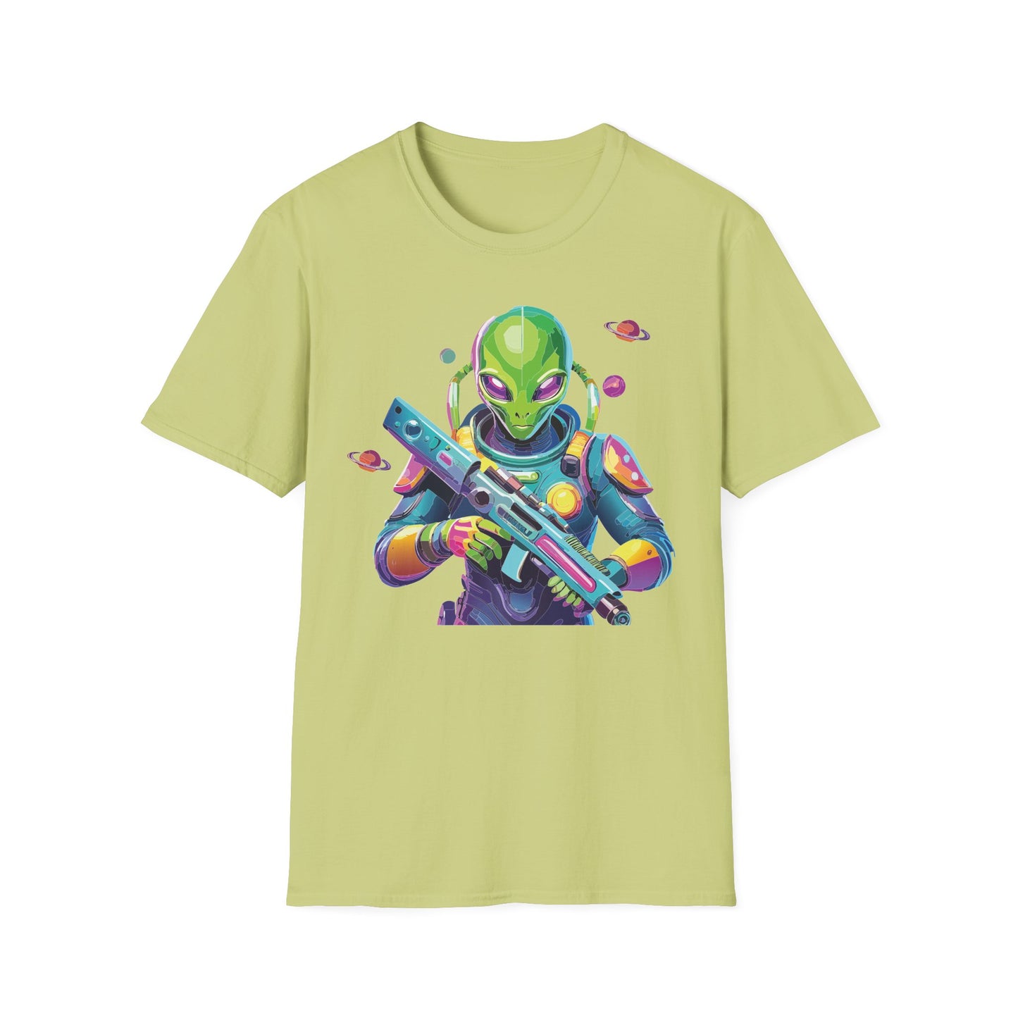 Alien Cosmos T Shirt Unisex Gildan Softstyle 64000 Art Design Tee For Everyday Comfort