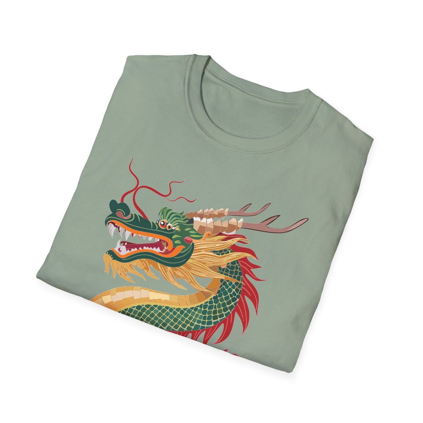 Dragon T Shirt Unisex Dragon Shirt With Animal Art Design Gildan Softstyle 64000 Tee