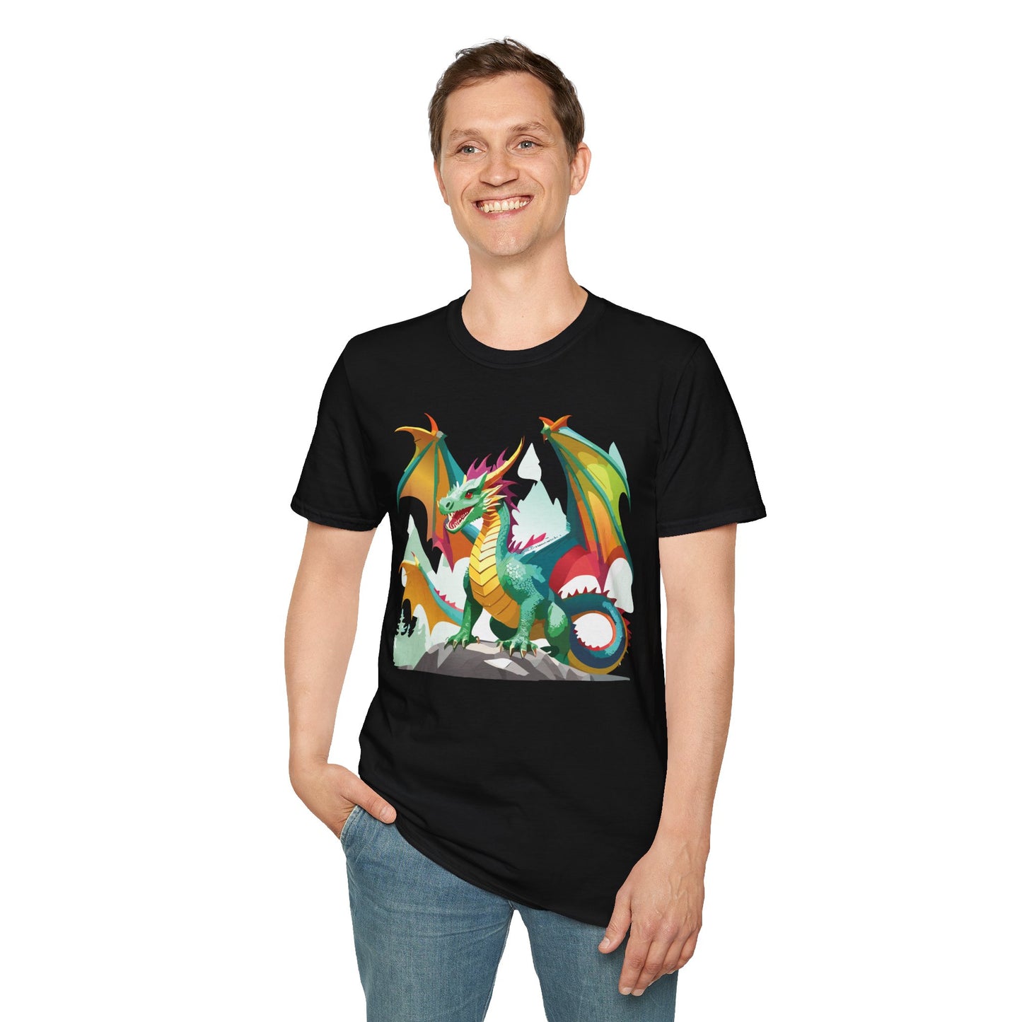 Dragon Graphic T Shirt for Men and Women Unisex Animal Design Softstyle Cotton Tee Premium Quality