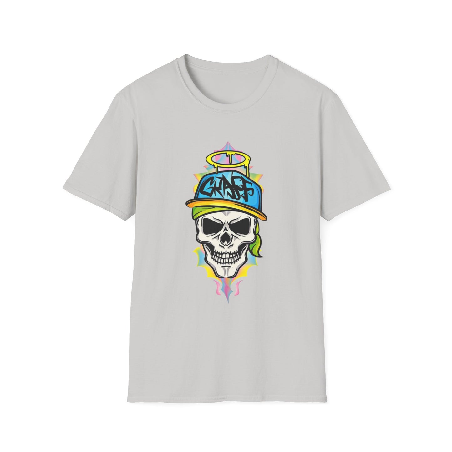 Unisex Skull Graphic Tee Shirt With Skeleton Design Softstyle 64000 100 Percent Ring Spun Cotton