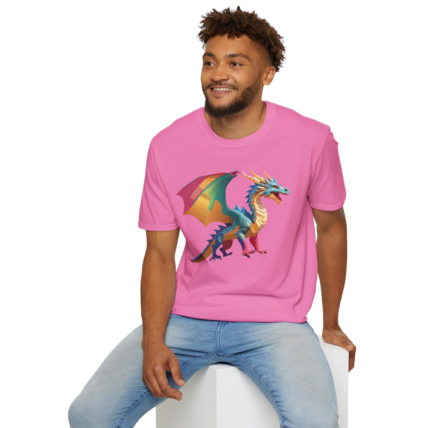 Dragon T Shirt Unisex Dragon Shirt Animal Design Tee Softstyle 100 Percent Ring Spun Cotton