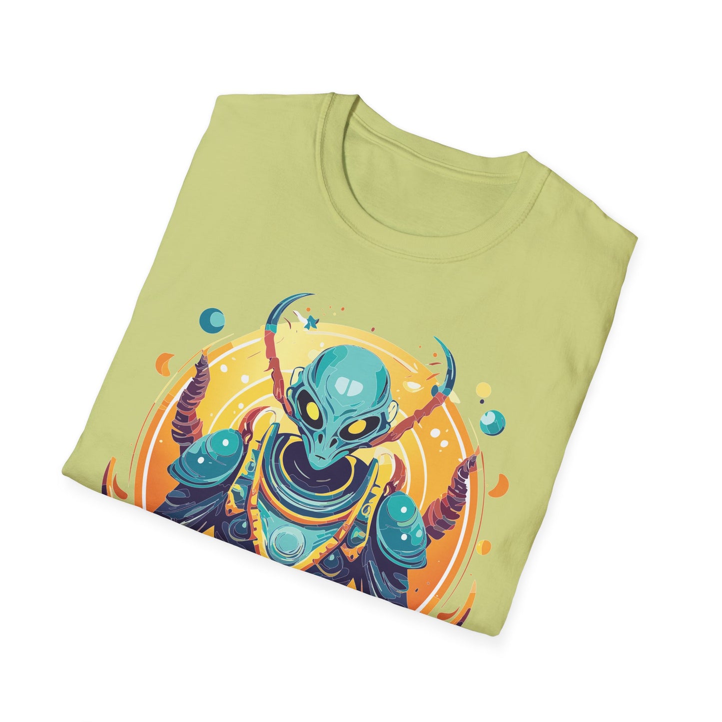 Cosmos Alien T Shirt Unisex Softstyle Short Sleeve Tee With Alien Art Design Artwork