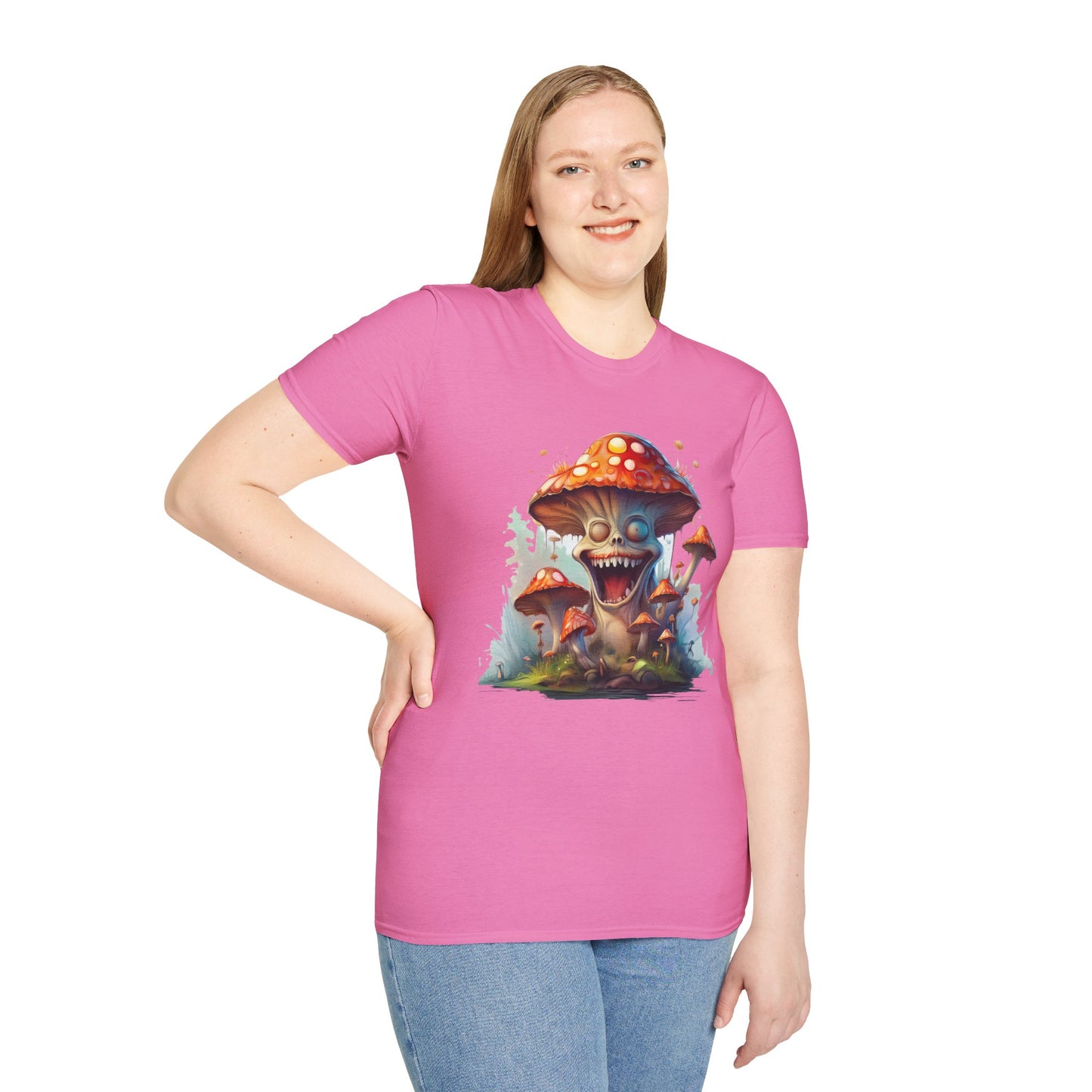 Mashroom Short Sleeve Tee Unisex Funny Mashroom Shirt With Fungus Graphic Gildan Softstyle 64000