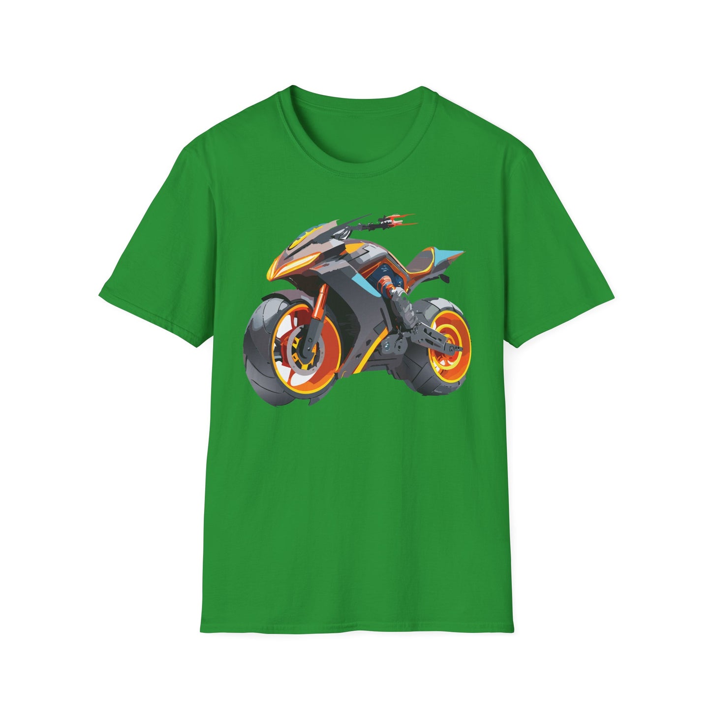 Unisex Bike T Shirt With Motorcycle Graphic MTB Tee Cotton Softstyle Comfort For Riders