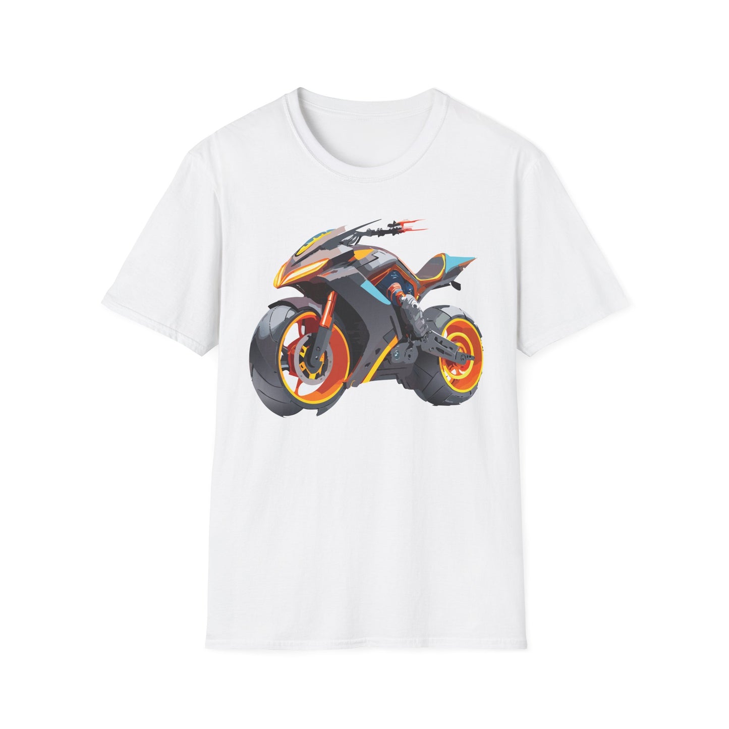 Unisex Bike T Shirt With Motorcycle Graphic MTB Tee Cotton Softstyle Comfort For Riders