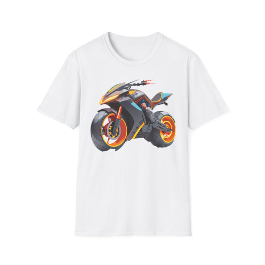 Unisex Bike T Shirt With Motorcycle Graphic MTB Tee Cotton Softstyle Comfort For Riders