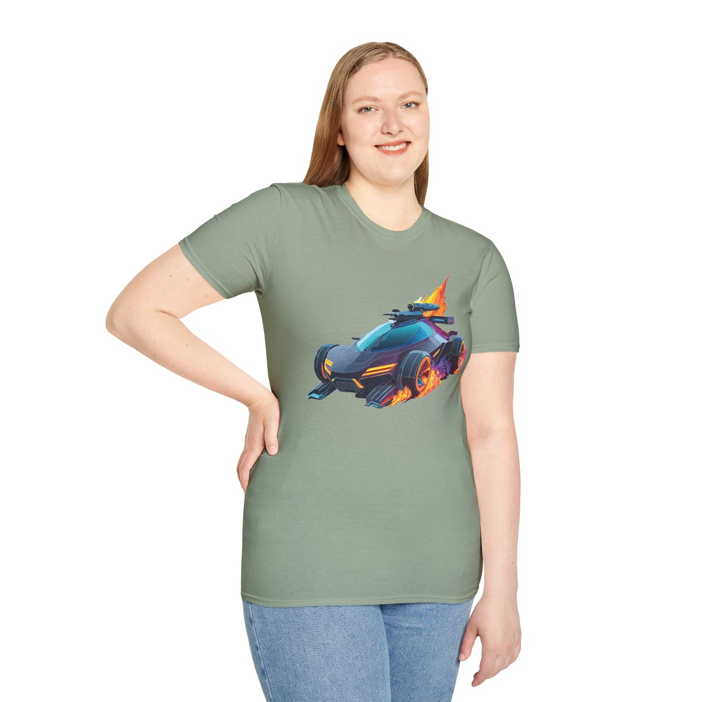 Unisex Car T Shirt Hot Wheels Cars Shirt 100 Percent Ring Spun Cotton Gildan Softstyle Tee