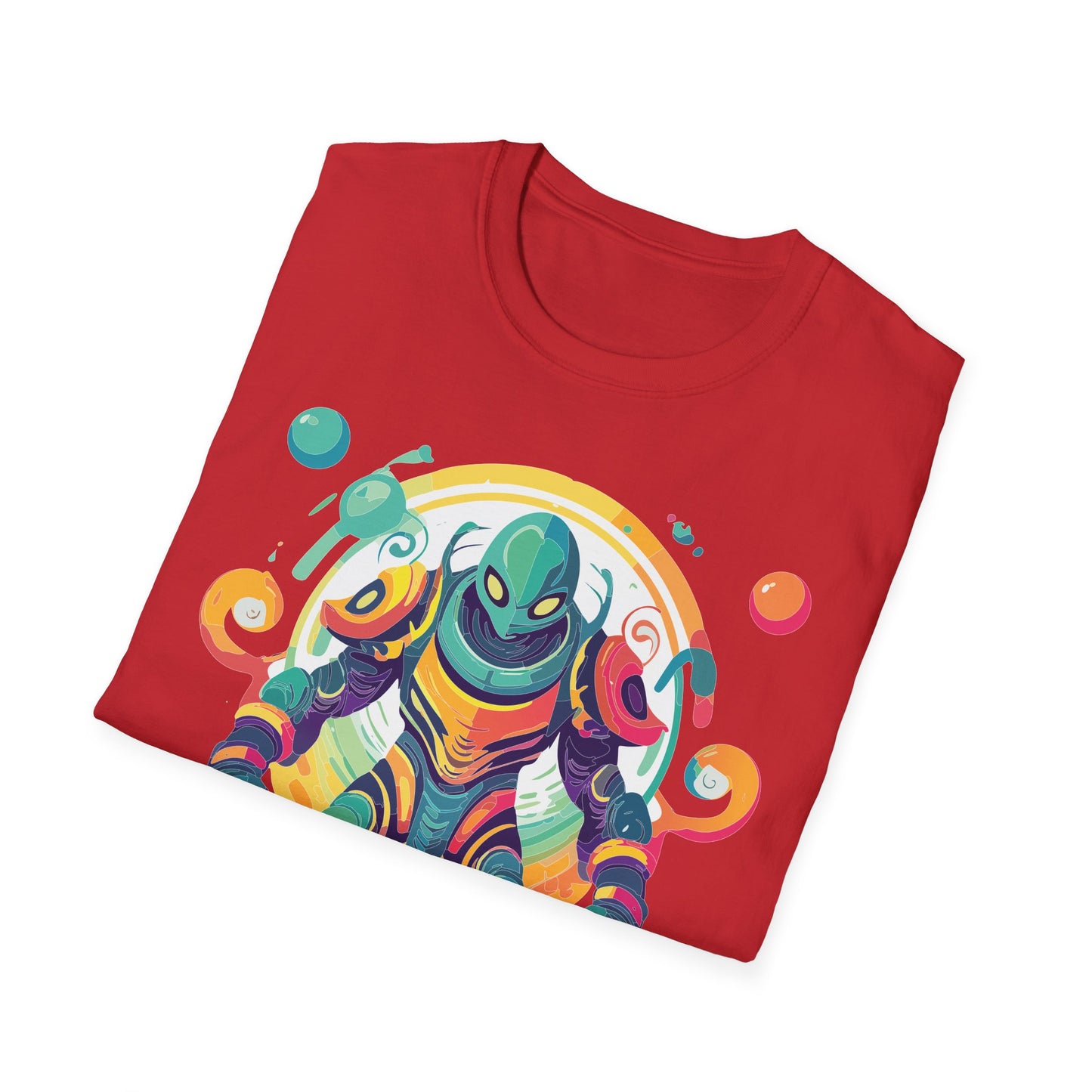 Cosmos Alien T Shirt Unisex Softstyle 64000 with Art Design Durable Comfort Artwork Tee