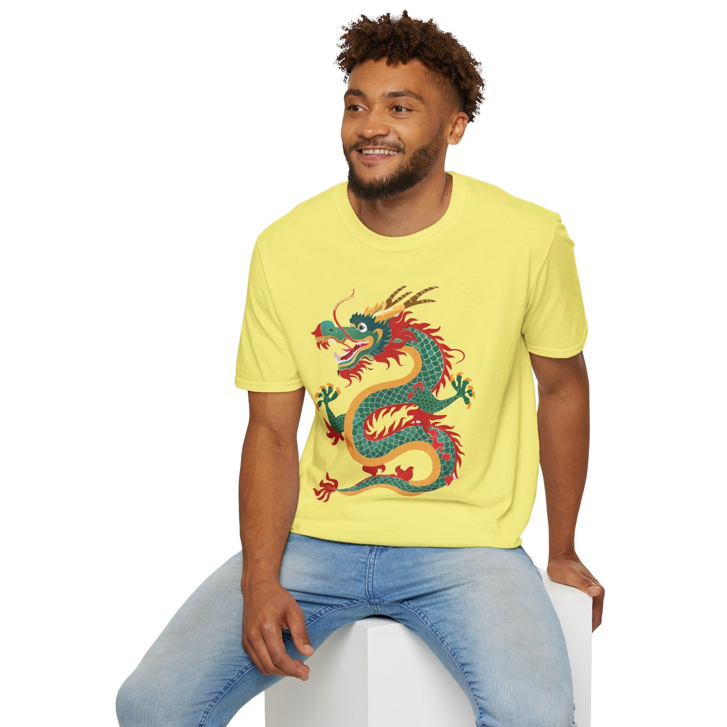 Dragon T Shirt Unisex Dragon Shirt With Animal Art Design Gildan Softstyle Tee 100 Cotton