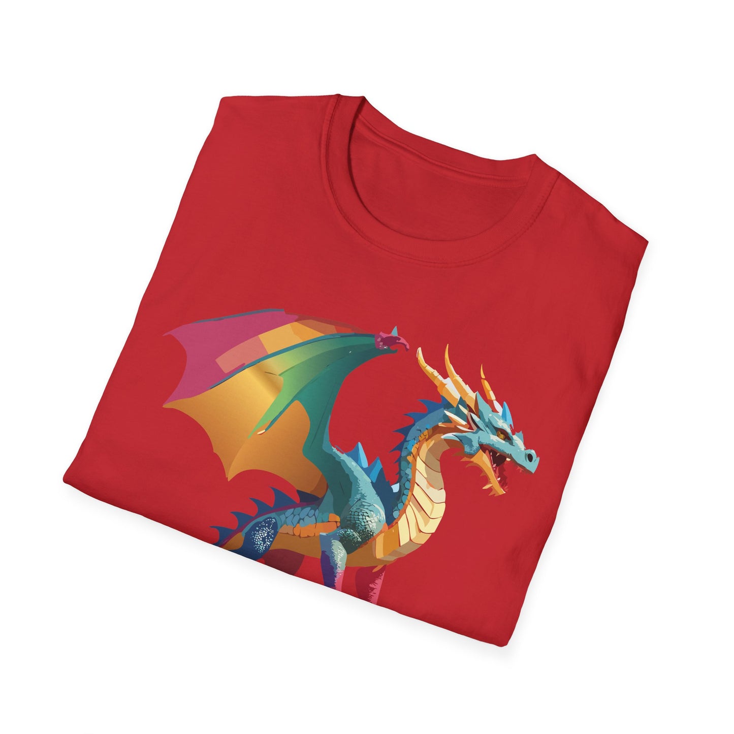 Dragon T Shirt Unisex Dragon Shirt Animal Design Tee Softstyle 100 Percent Ring Spun Cotton