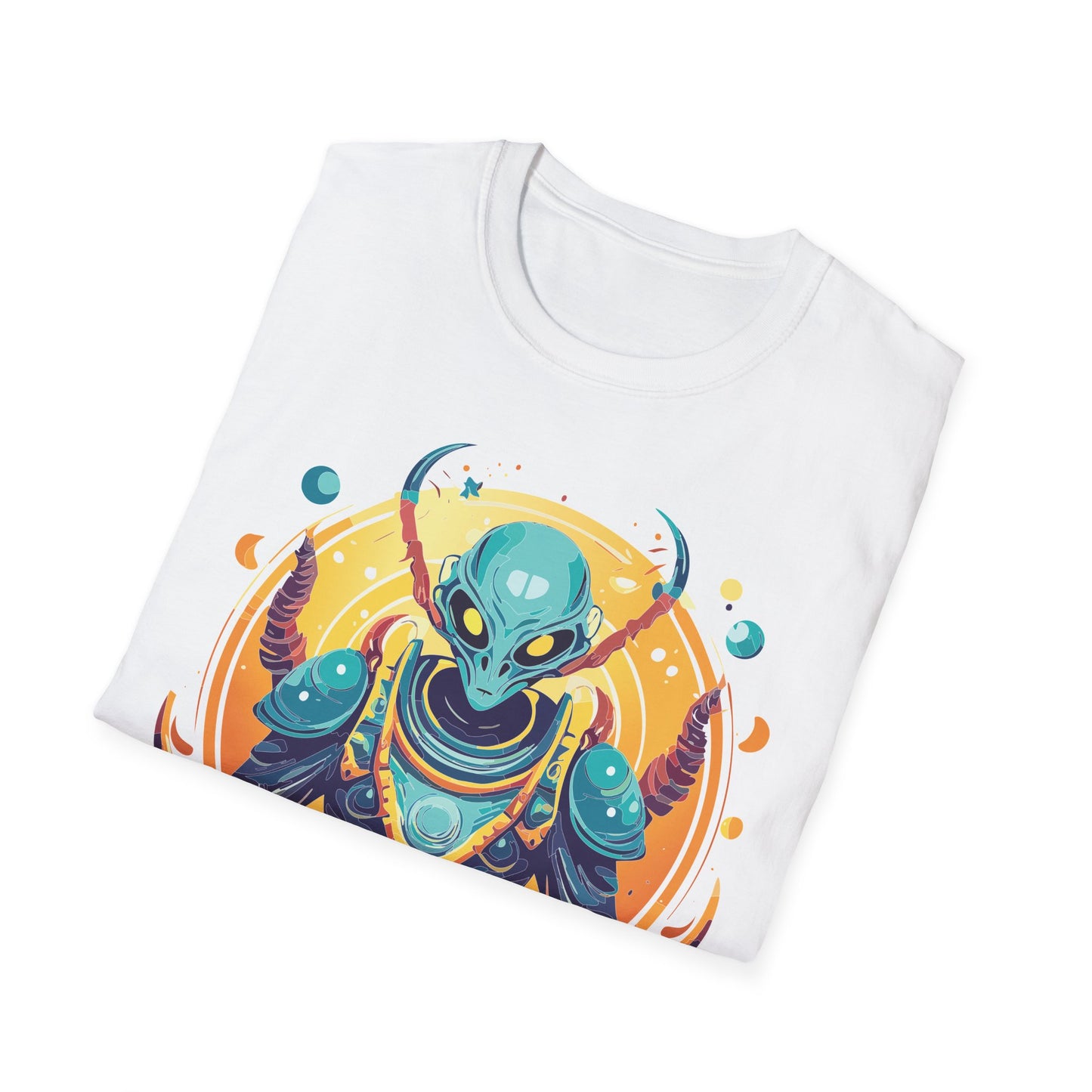 Cosmos Alien T Shirt Unisex Softstyle Short Sleeve Tee With Alien Art Design Artwork