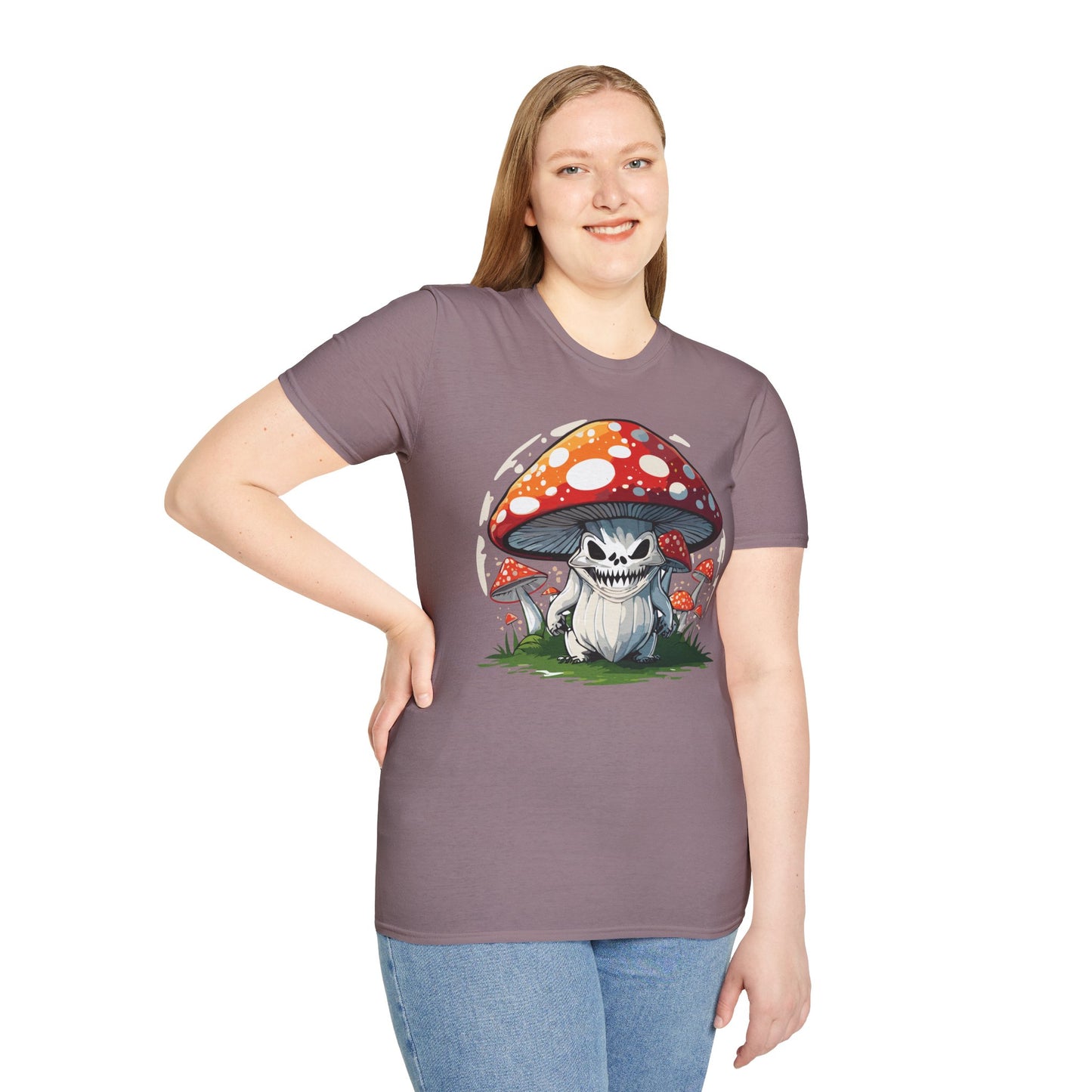 Mashroom Tee Shirt Unisex Softstyle 64000 100 Percent Ring Spun Cotton Funny Mashroom Fungus Design