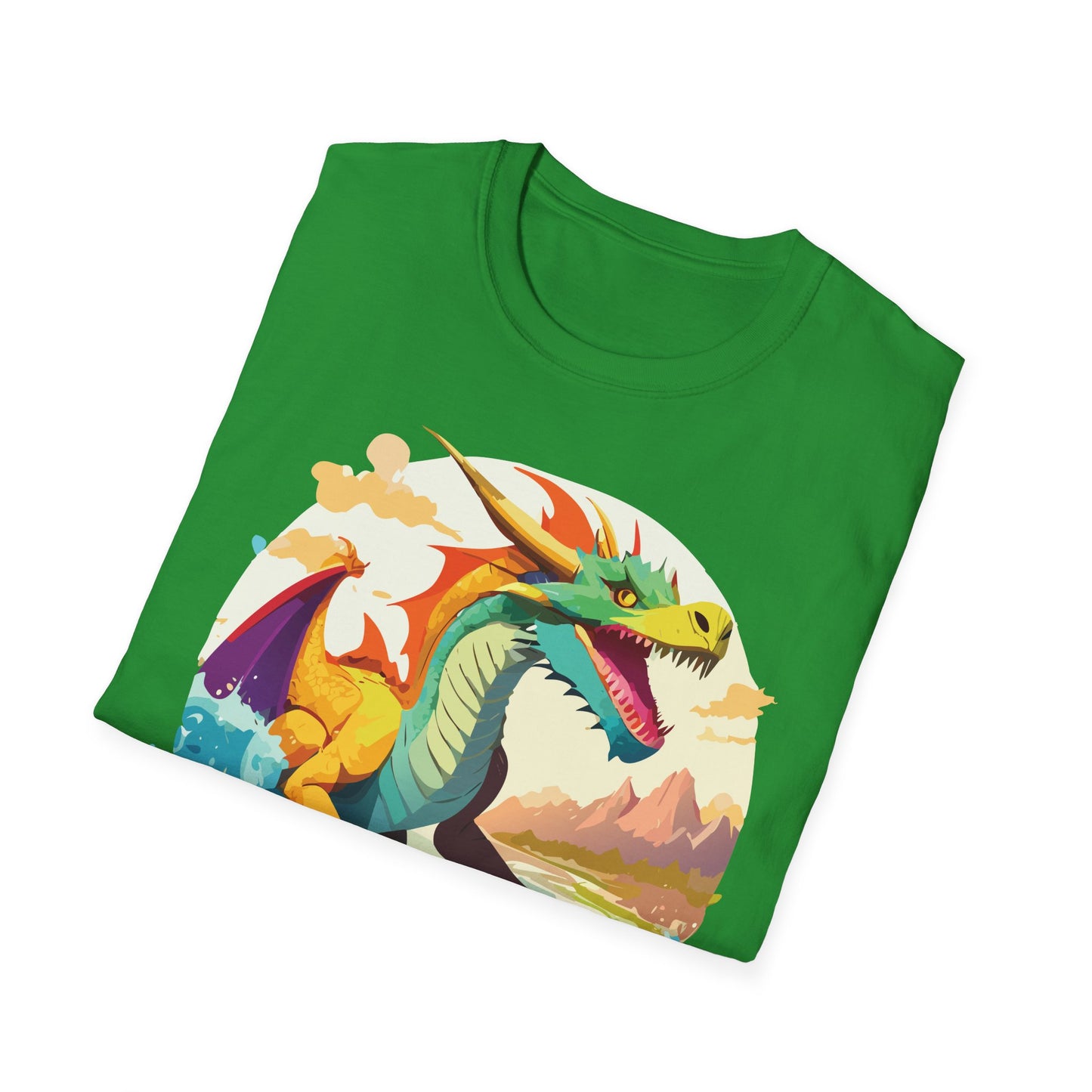 Dragon T Shirt Unisex Animal Print Dragon Shirt Gildan Softstyle Cotton Tee 64000