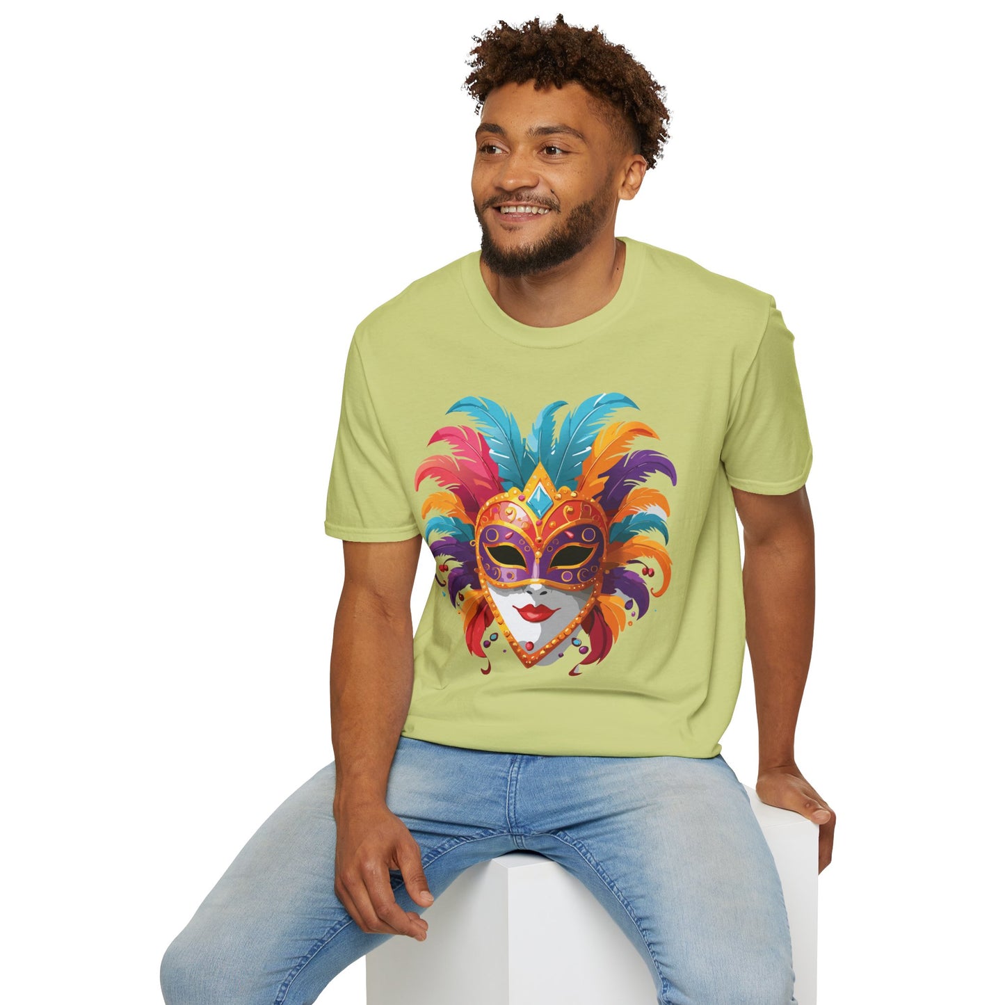 Mask Tee Shirt, Mask Shirt, Shirt with Mask, Masquerade Tees