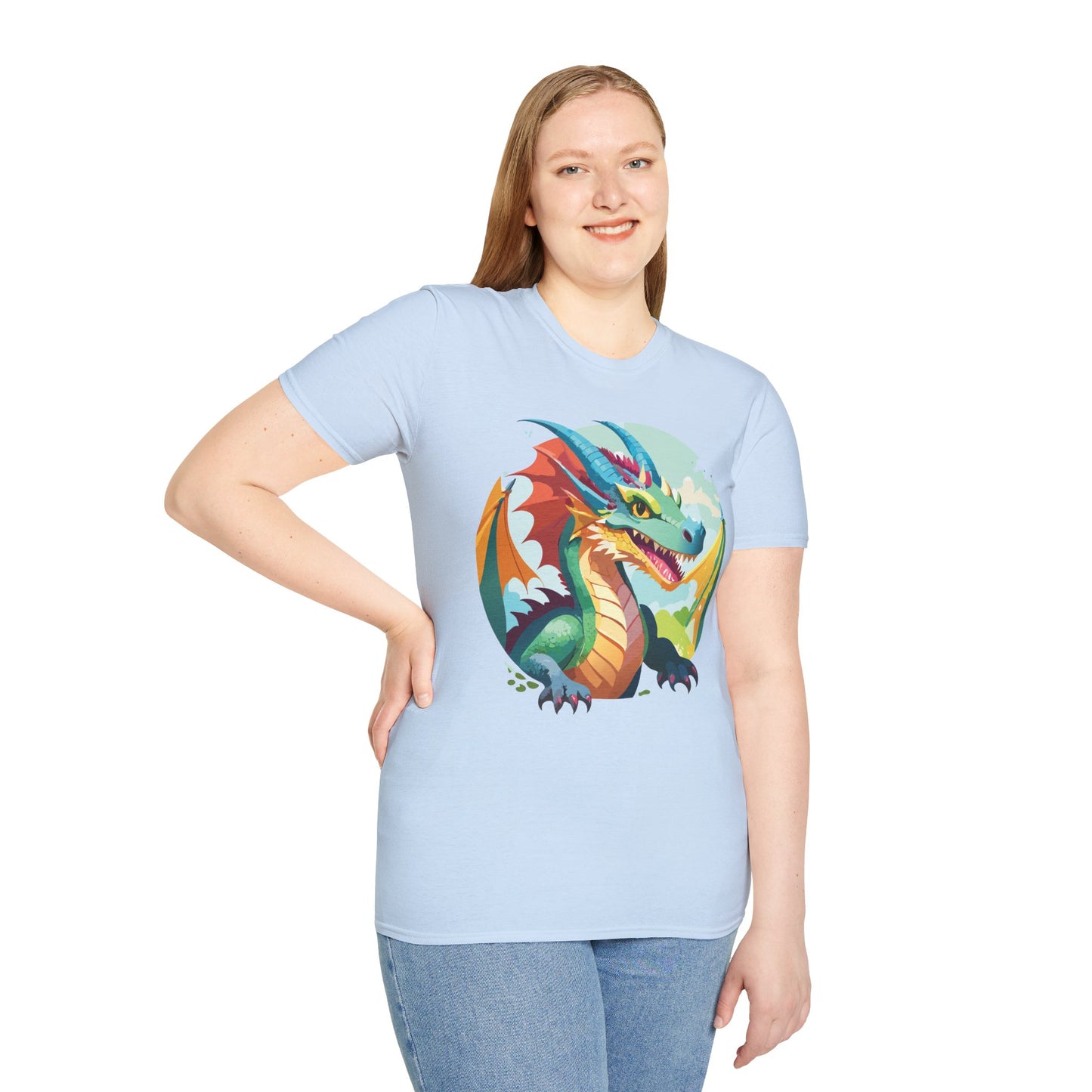 Dragon T Shirt, Dragon Shirt, Shirt with Animals, Animal Shirt