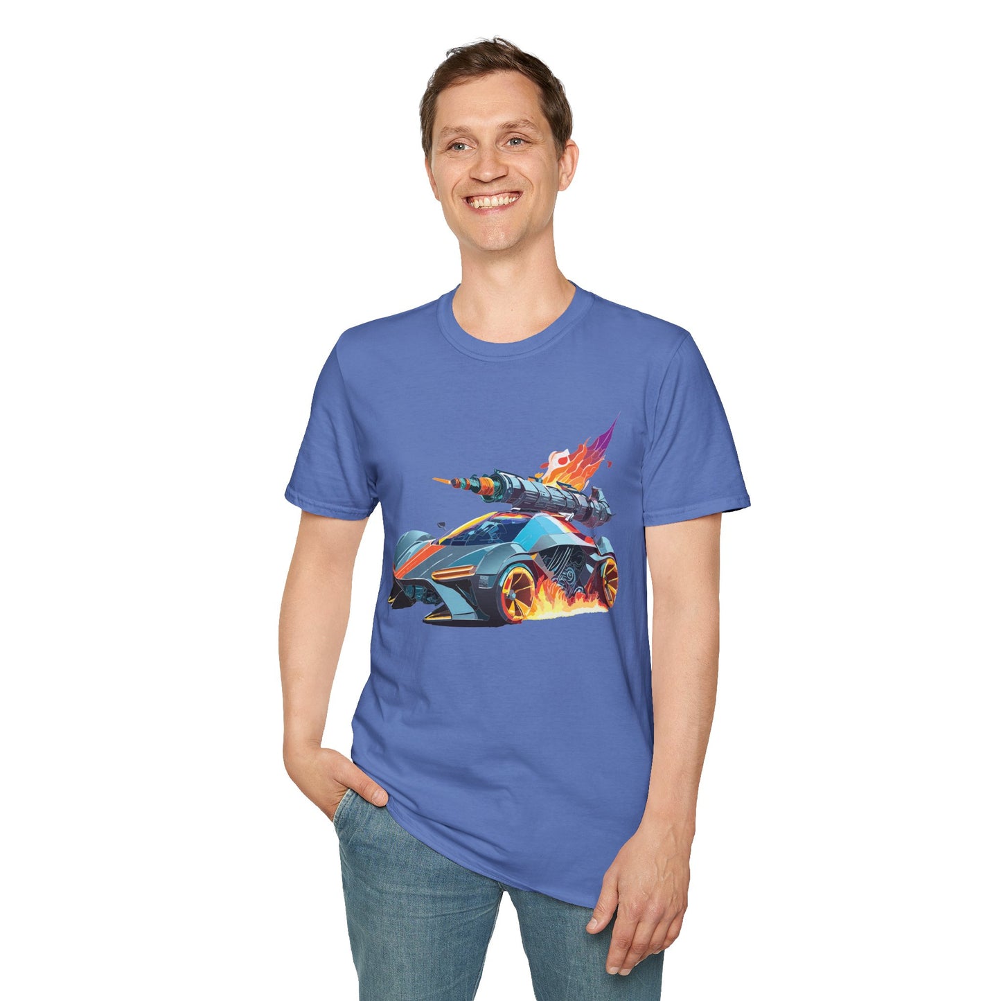Car T Shirt for Car Lovers Unisex Softstyle Tee 64000 Hot Wheels Design Shirt with Cars