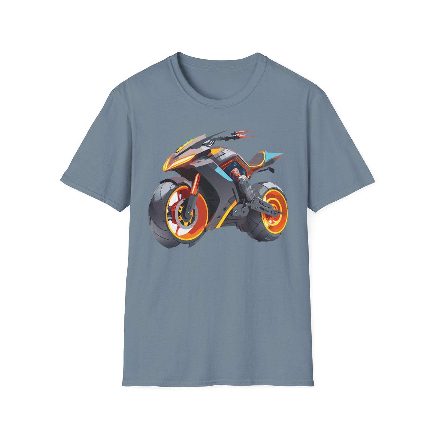 Unisex Bike T Shirt With Motorcycle Graphic MTB Tee Cotton Softstyle Comfort For Riders