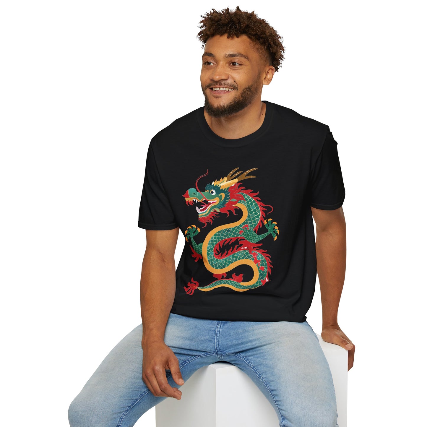 Dragon T Shirt Unisex Dragon Shirt With Animal Art Design Gildan Softstyle Tee 100 Cotton