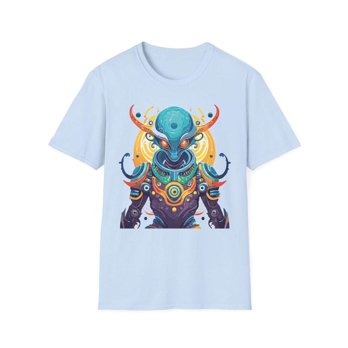 Alien T Shirt Cosmos Shirt Unisex Short Sleeve Tee With Alien Art Design Ring Spun Cotton