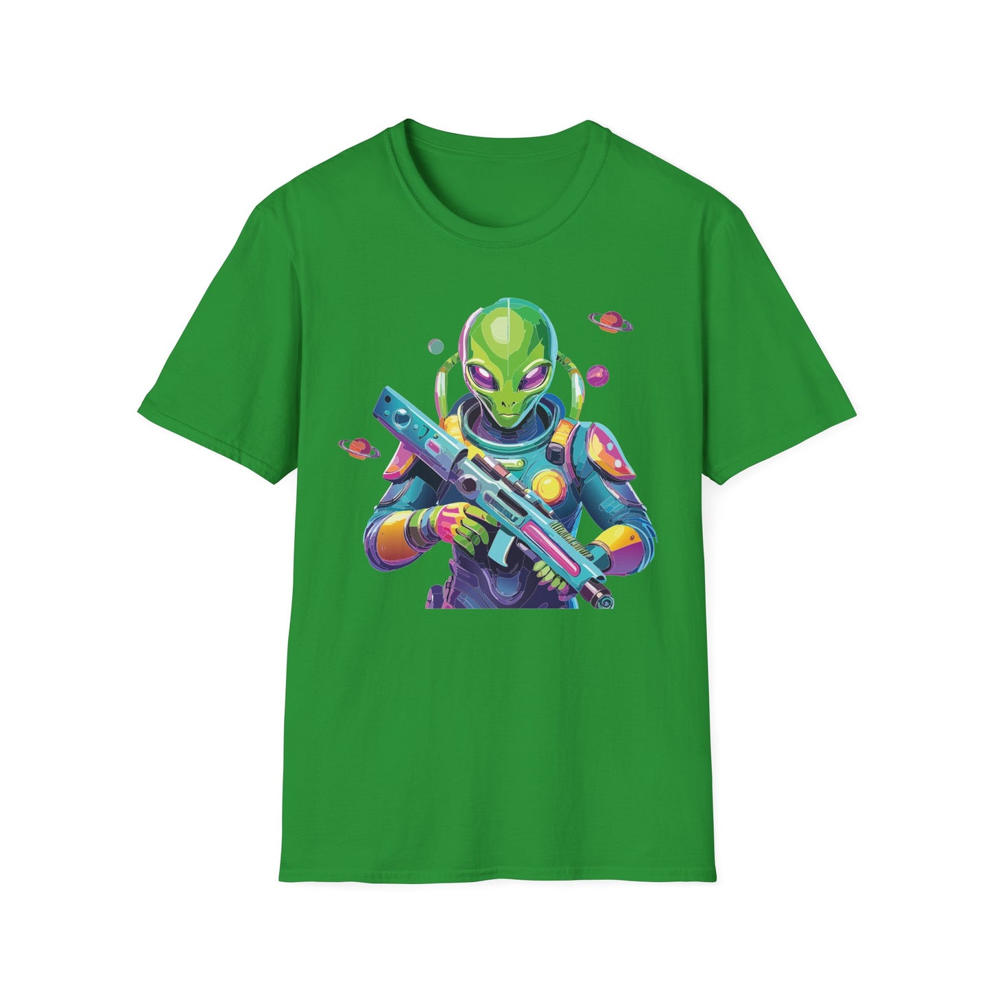 Alien Cosmos T Shirt Unisex Gildan Softstyle 64000 Art Design Tee For Everyday Comfort