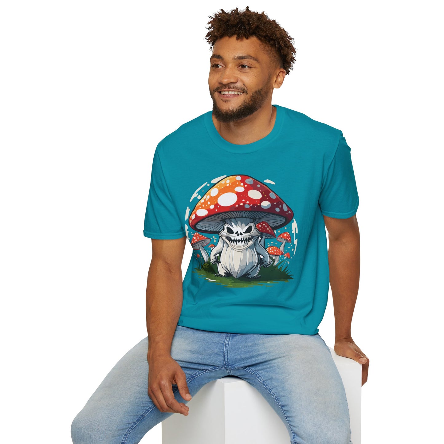 Mashroom Tee Shirt Unisex Softstyle 64000 100 Percent Ring Spun Cotton Funny Mashroom Fungus Design