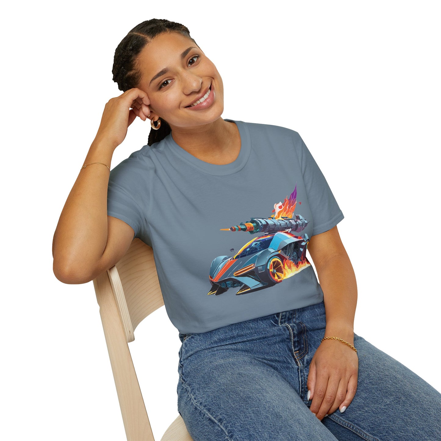 Car T Shirt for Car Lovers Unisex Softstyle Tee 64000 Hot Wheels Design Shirt with Cars