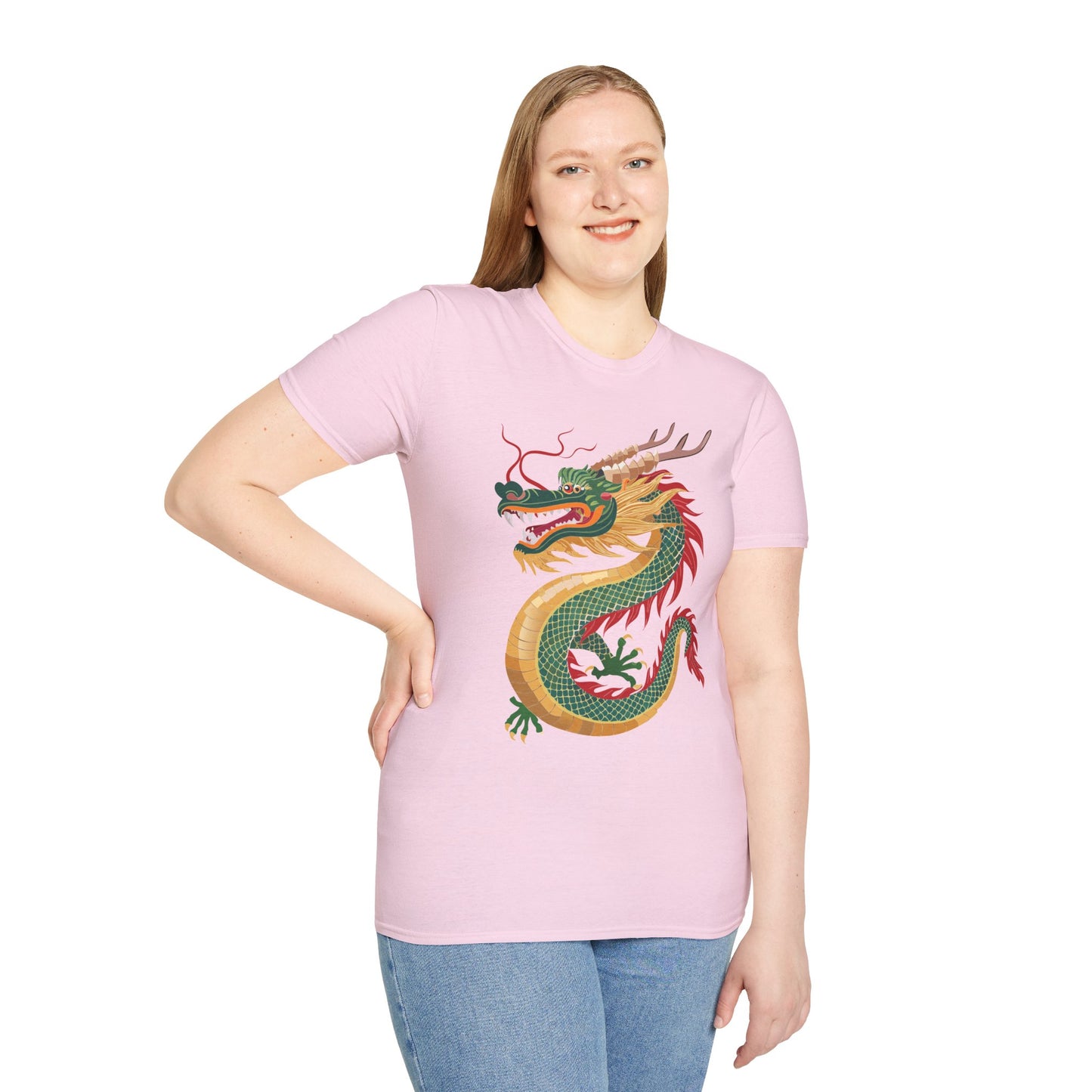Dragon T Shirt Unisex Dragon Shirt With Animal Art Design Gildan Softstyle 64000 Tee