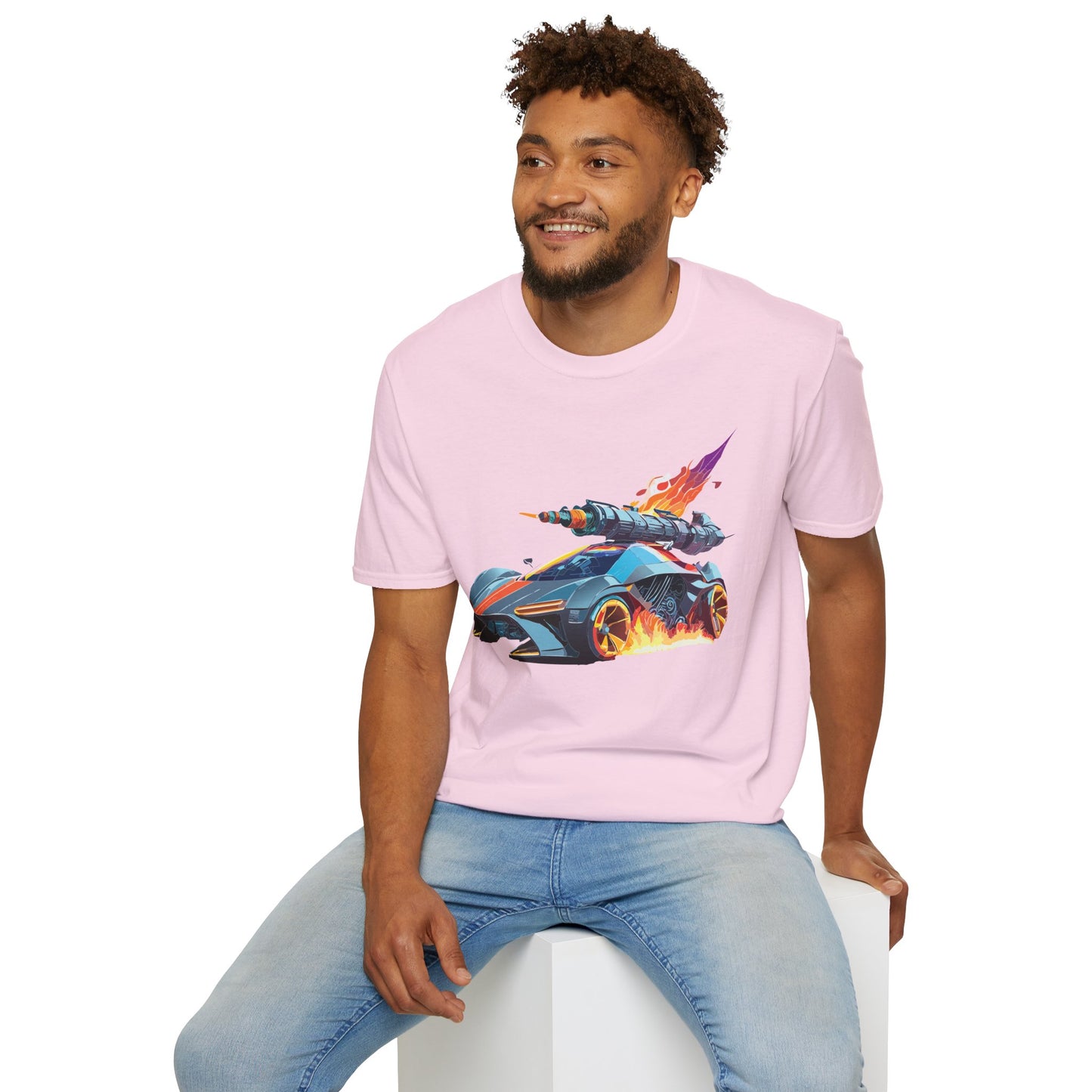 Car T Shirt for Car Lovers Unisex Softstyle Tee 64000 Hot Wheels Design Shirt with Cars