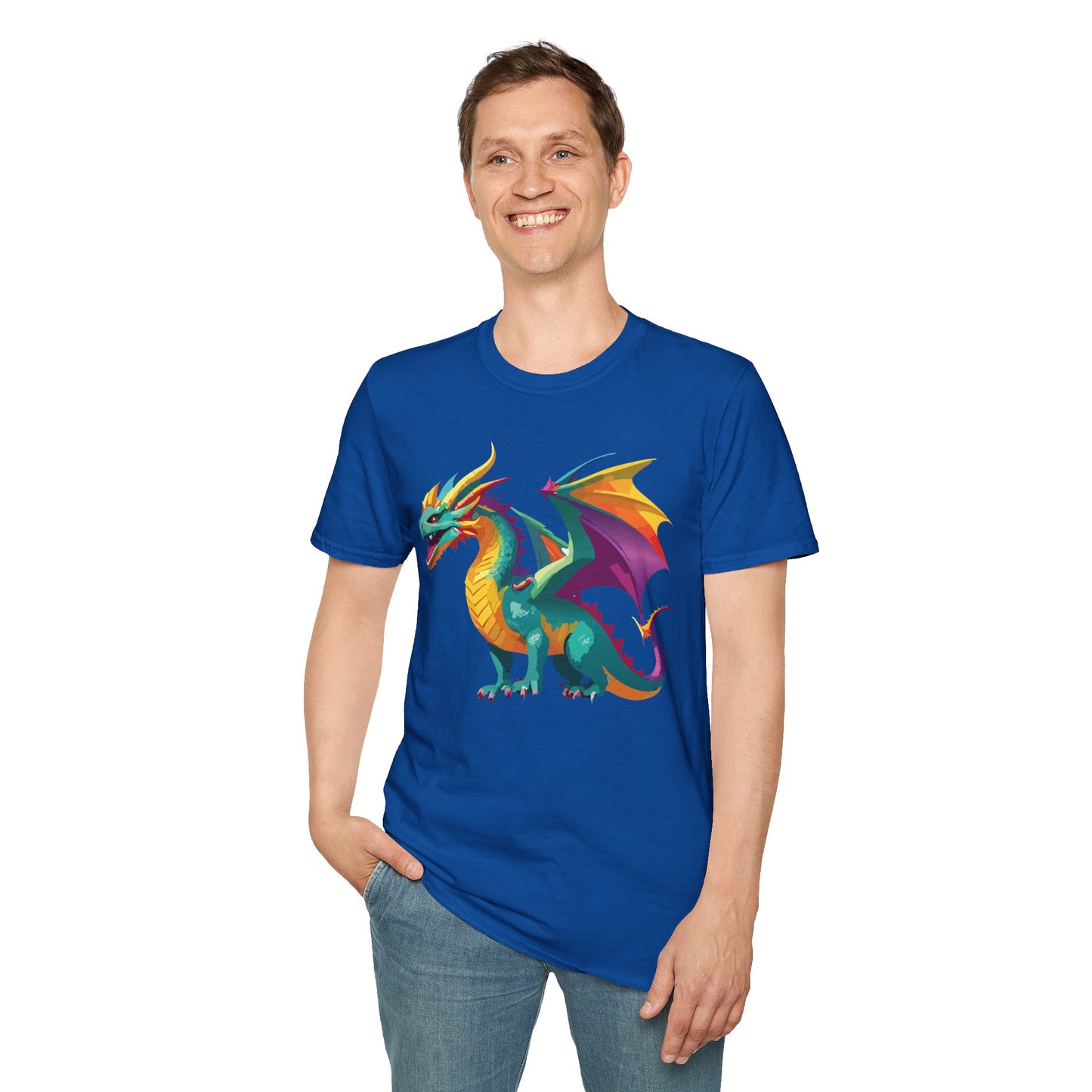 Dragon T Shirt Unisex Short Sleeve Art Design Gildan Softstyle Cotton Tee For Animal Lovers