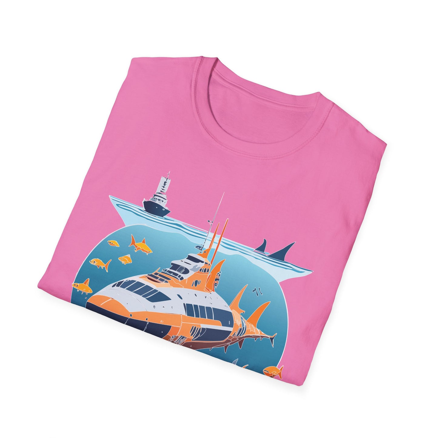 Ocean Tee Shirt, Ocean Shirt, Shirt with Ocean, U boat Tees, Shirt with U-Boat