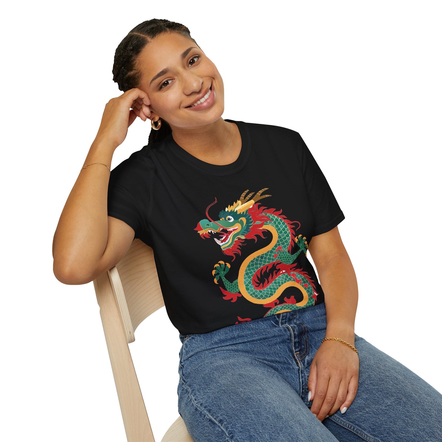 Dragon T Shirt Unisex Dragon Shirt With Animal Art Design Gildan Softstyle Tee 100 Cotton