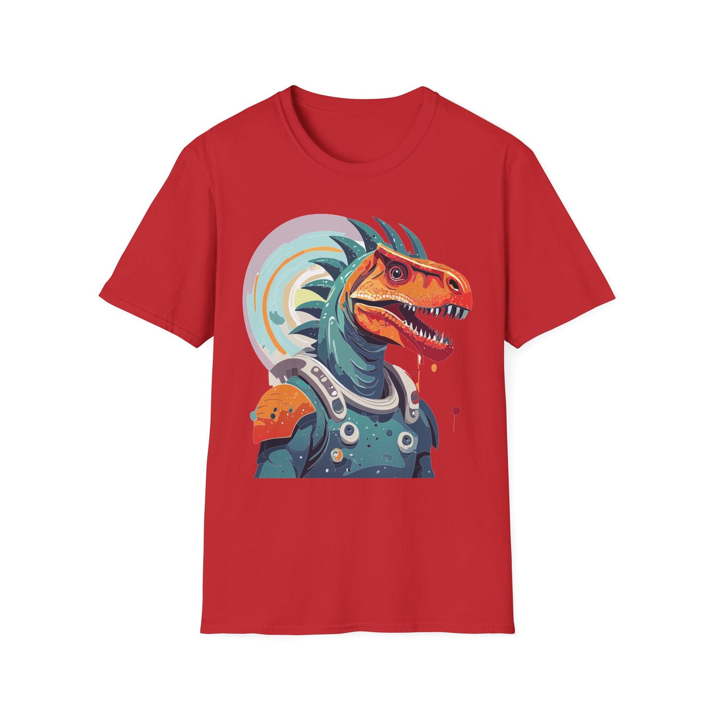 Unisex Gildan Softstyle 64000 Alien T Shirt With Cosmos Space Alien Art Graphic Tee