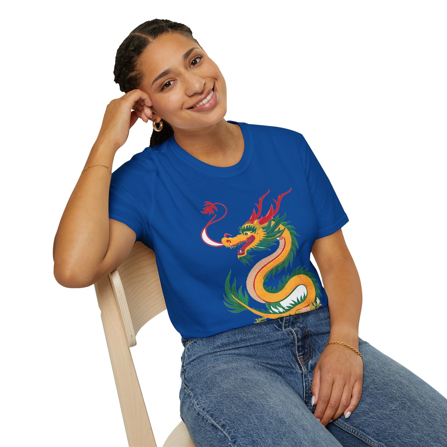 Dragon T Shirt Unisex Dragon Shirt Animal Shirt Gildan Softstyle 64000 100 Percent Cotton Tee