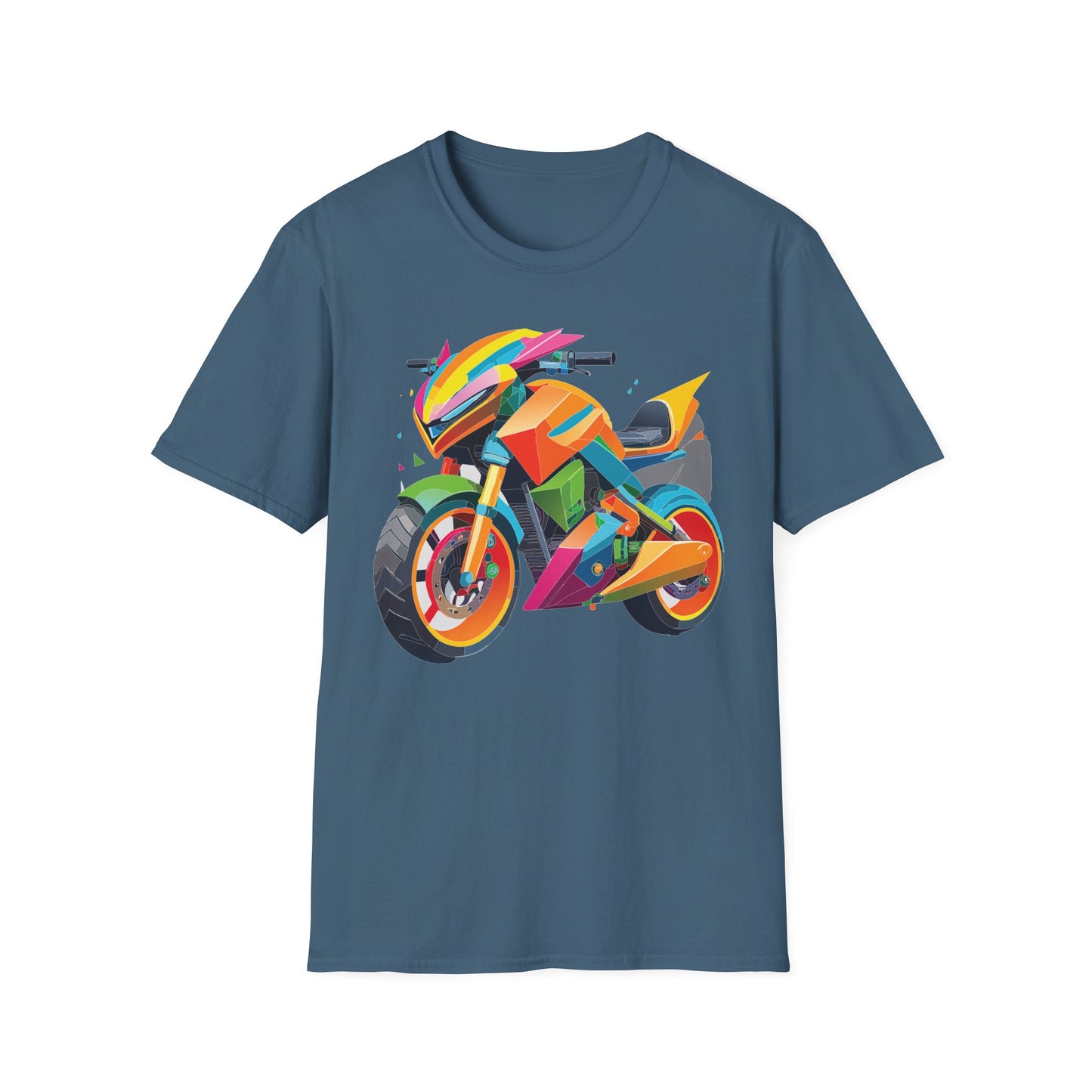 Unisex Bike T Shirt Moto Shirt MTB T Shirt With Art Design Softstyle Cotton Tee For Enthusiasts