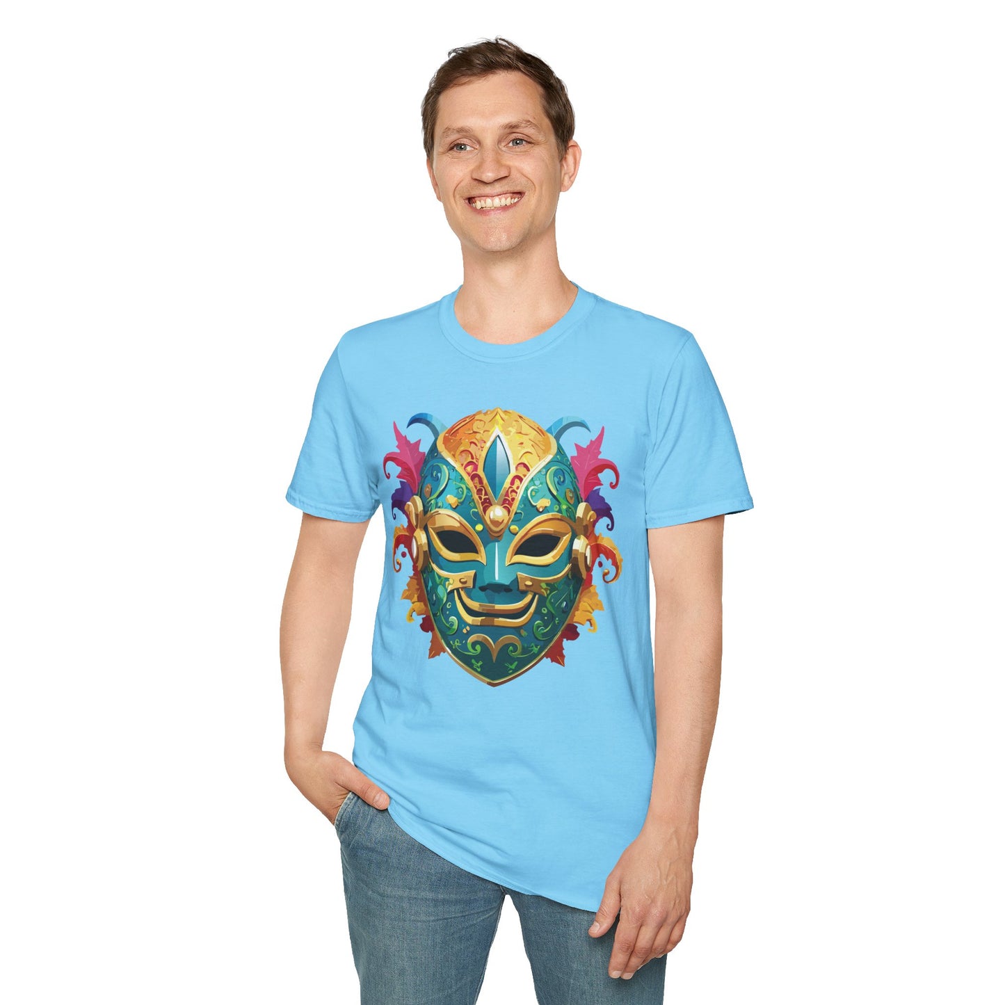 Mask Tee Shirt, Mask Shirt, Shirt with Mask, Masquerade Tees