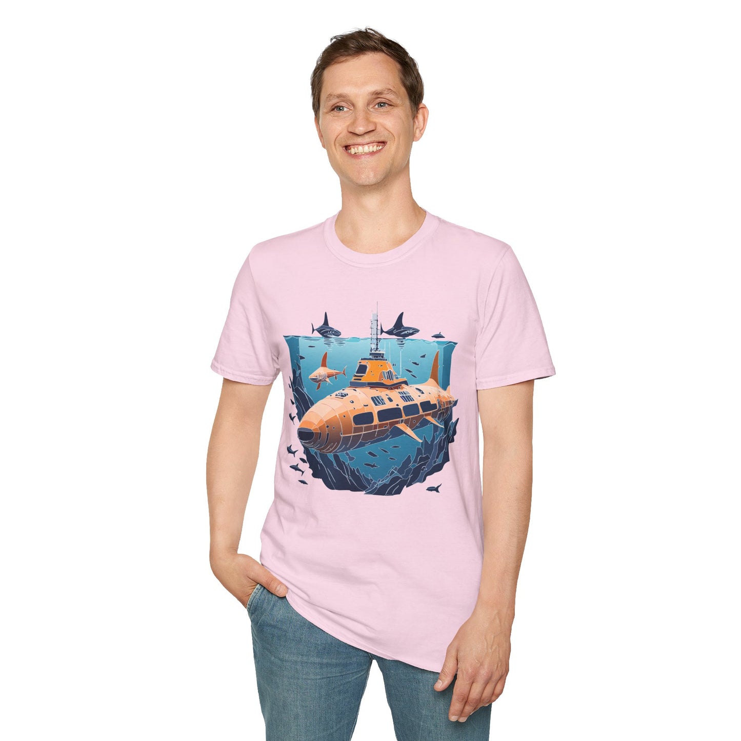 Ocean Tee Shirt, Ocean Shirt, Shirt with Ocean, U boat Tees, Shirt with U-Boat