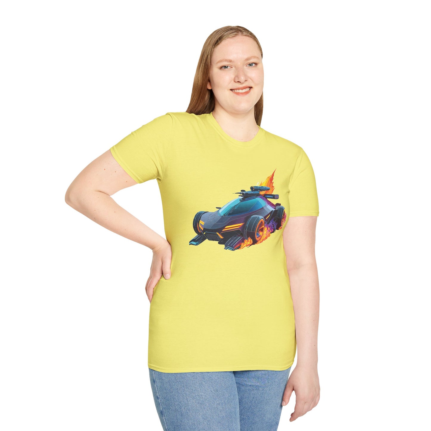 Unisex Car T Shirt Hot Wheels Cars Shirt 100 Percent Ring Spun Cotton Gildan Softstyle Tee