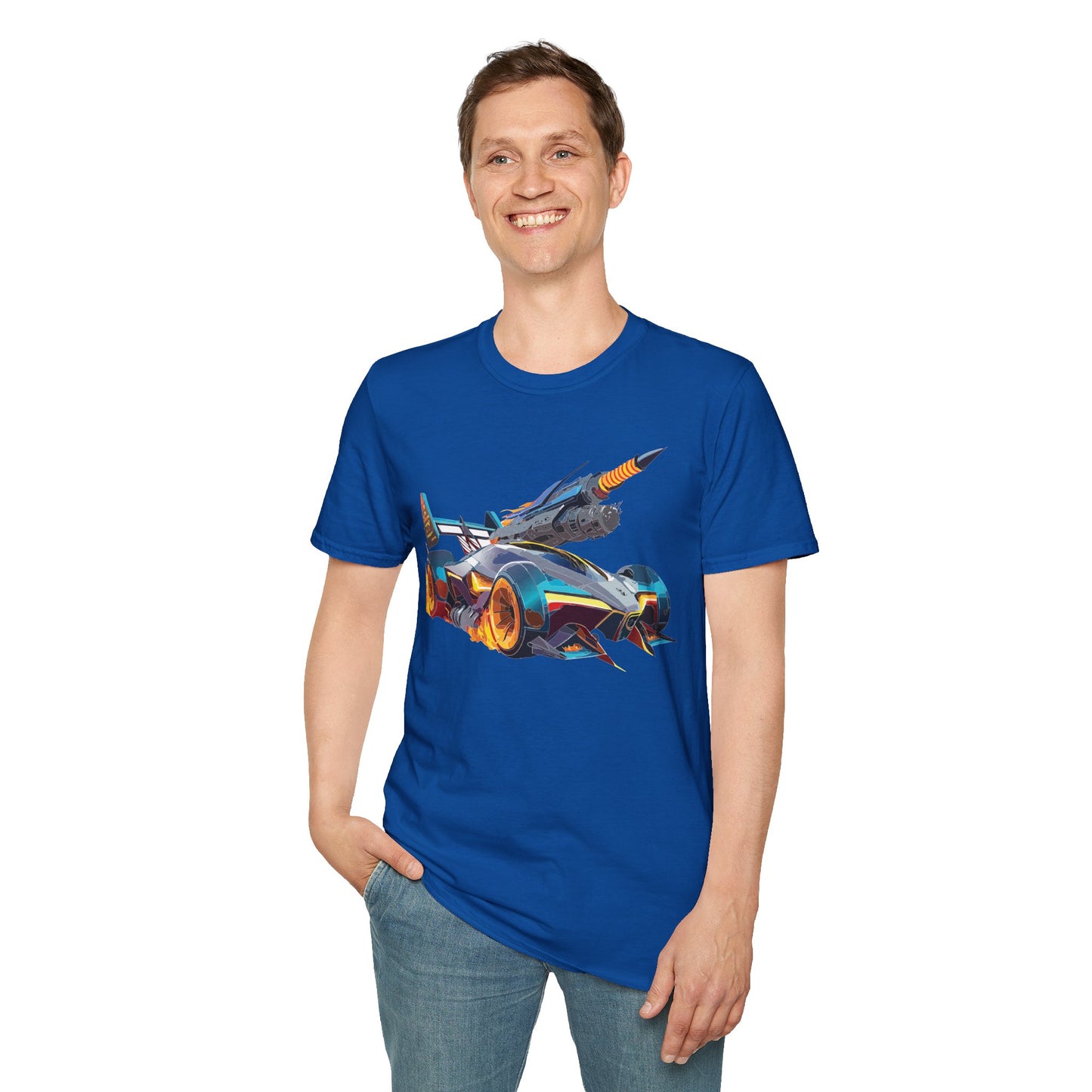 Unisex Car T Shirt Softstyle Cotton Tee With Car Design Hot Wheels Graphic Tee For Men And Women
