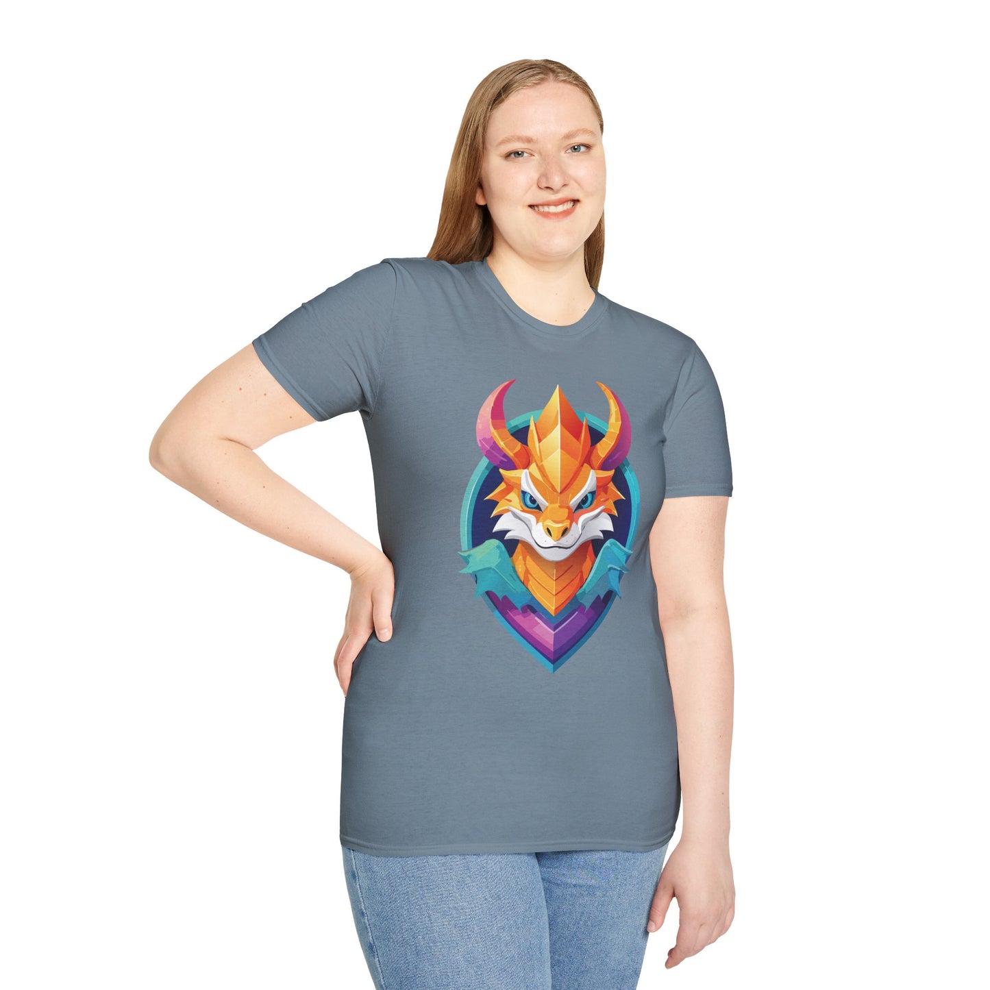 Dragon T Shirt Unisex Gildan Softstyle 64000 Comfortable Cotton Tee With Animal Design